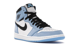 NIKE AIR JORDAN 1 HIGH WHITE UNIVERSITY BLUE BLACK