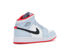 NIKE AIR JORDAN 1 MID HALF BLUE POLKA DOT SWOOSH