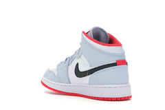 NIKE AIR JORDAN 1 MID HALF BLUE POLKA DOT SWOOSH
