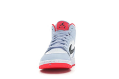 NIKE AIR JORDAN 1 MID HALF BLUE POLKA DOT SWOOSH