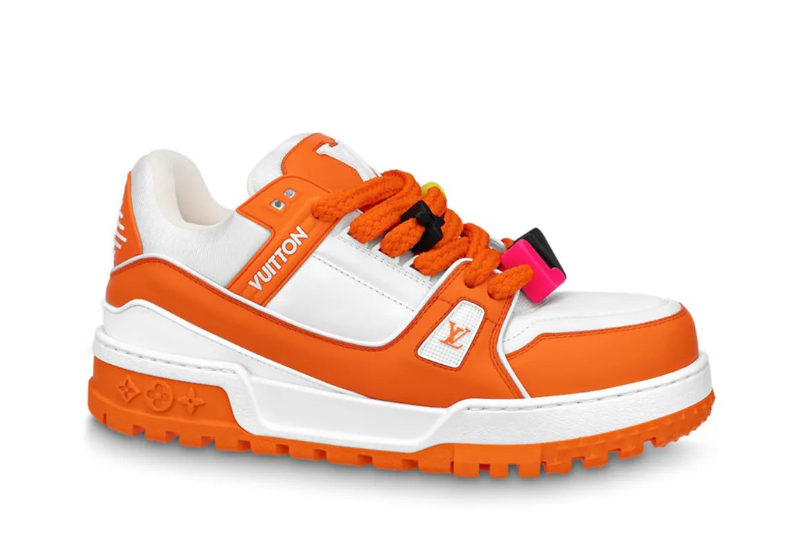 LOUIS VUITTON TRAINER MAXI ORANGE WHITE – Lebrouges - Main Image
