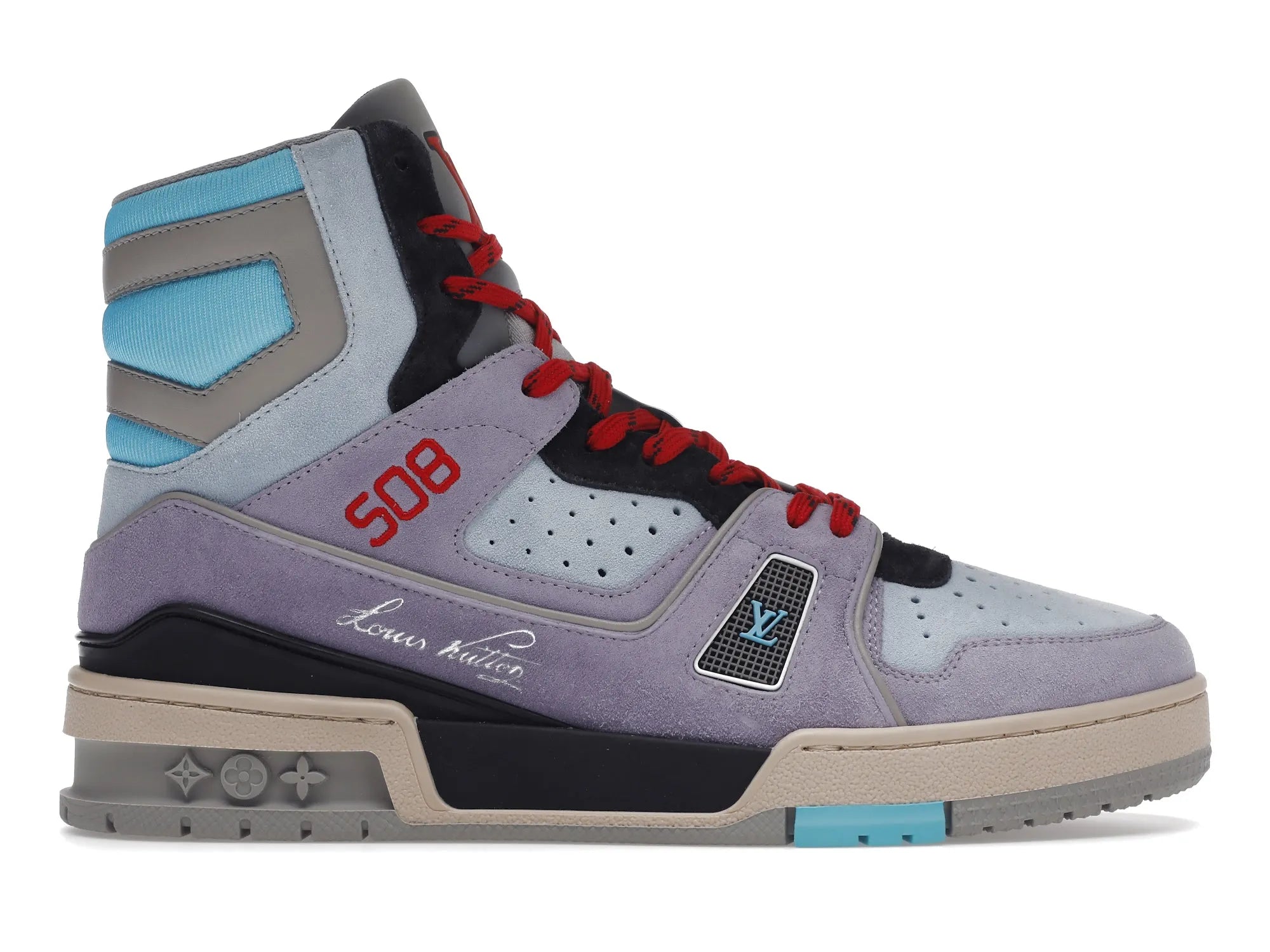 LOUIS VUITTON TRAINER SNEAKER BOOT PURPLE Lebrougesind