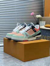 Louis Vuitton Trainer Men's Sneakers Shoes Orange Sage
