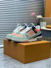 Louis Vuitton Trainer Men's Sneakers Shoes Orange Sage