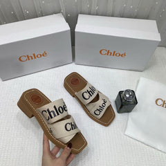 WMN Chloé Premium Woody Slides whit og box