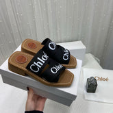 WMN Chloé Premium Woody Slides whit og box black