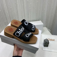 WMN Chloé Premium Woody Slides whit og box black