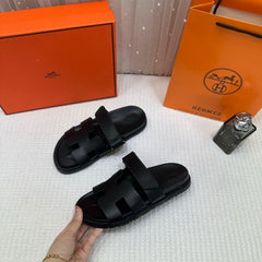 LV Hermes Premium Slides whit og box Black