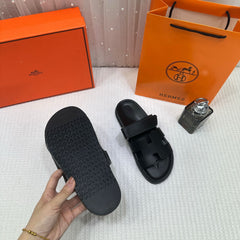 LV Hermes Premium Slides whit og box Black