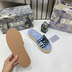 WMN Miss Dior premium Blue Slides whit og box