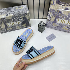 WMN Miss Dior premium Blue Slides whit og box