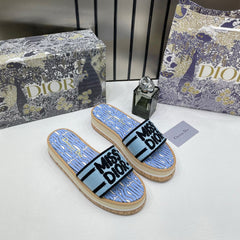 WMN Miss Dior premium Blue Slides whit og box