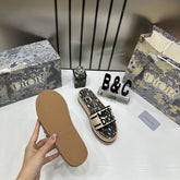 WMN Miss Dior premium Tan Slides whit og box