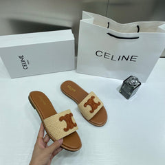 Celine Premium Women's Slides Beige