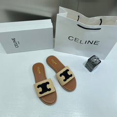 Celine Premium Women's Slides Brown