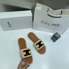Celine Premium Women's Slides Brown
