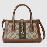 Gucci Small Tote With Piston closure with box