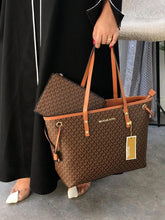 Michael kors tote bag with pouch with dust bag(19016 coffe brown)