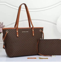 Michael kors tote bag with pouch with dust bag(19016 coffe brown)