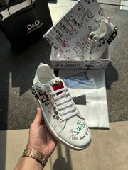 DOLCE GABBANA PROTOFINO APPLIQUE WHITE MUSIC NOTE