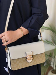 Coach Morgan 27 Shoulder Bag With OG Box & Dust Bag (5710 Apricot whiteBeige)