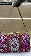Fendi Duffle bag and Belt branding and inside Branding model