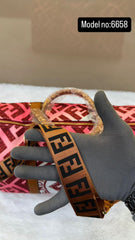 Fendi Duffle bag and Belt branding and inside Branding model