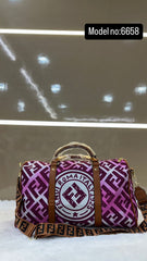 Fendi Duffle bag and Belt branding and inside Branding model