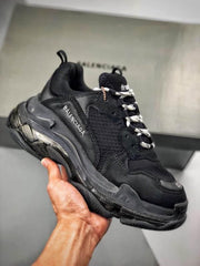 Balenciaga triple S black clear sole