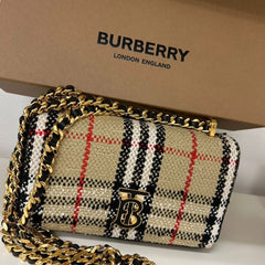 Burberry Lola London Check Crossbody Bag With OG Box & DustBag Grid (8393)