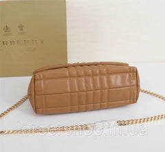 Burberry London Soft Leather Brown Shoulder Bag With OG Box & Dust Bag 8396 Brown