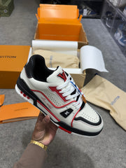 Virgil Abloh Iconic LV Trainer sneaker Red White With Double Box Made in Italy