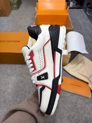 Virgil Abloh Iconic LV Trainer sneaker Red White With Double Box Made in Italy