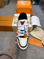 Virgil Abloh Iconic LV Trainer sneaker Red White With Double Box Made in Italy