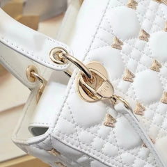Dior Lady My ABC Cannage Butterfly Premium Quality With OG Box & Dus Bag (White 712)