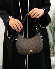 Coach Carmen Mini Crossbody In Signature Jacquard Coffee Ticket With OG Box & Dust Bag (2750)