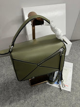 Loewe Puzzle Small Shoulder Bag With OG Box & Dust Bag (8627 D Army Green)