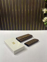 Michael kors trifold wallet for women with bo(61702 coffe)