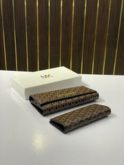 Michael kors trifold wallet for women with bo(61702 coffe)