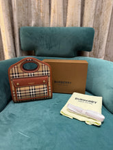 Burberry Mini Checkered Leather Tote Bag With OG Box & Dust Bag 2733 Lattice