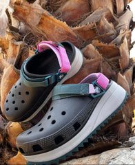 crocs hiker clog classic multi black