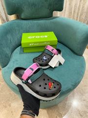 crocs hiker clog classic multi black