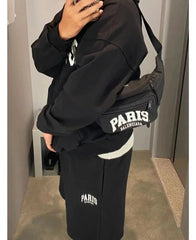 Balenciaga Paris BPS28 Logo All Over Unisex Shoulder-Waist Bag With DustCover