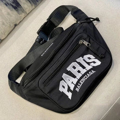 Balenciaga Paris BPS28 Logo All Over Unisex Shoulder-Waist Bag With DustCover
