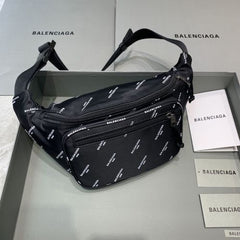Balenciaga B28 Logo All Over Unisex Shoulder-Waist Bag With DustCover