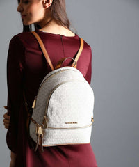 Michael Kors MK Rhea Backpack With Dust Bag (beige)