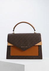 Michael Kors Mk Ludlow Signature Leather Satchel Bag With Box Coffee 3323