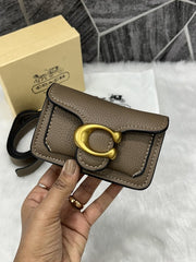 Coach Tabby 12 Purple Monogram Mini With Original Box (6806 Brown/Black)