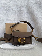 Coach Tabby 12 Purple Monogram Mini With Original Box (6806 Brown/Black)