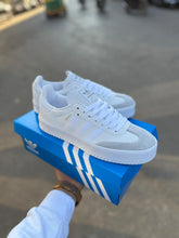 Adidas samba Triple White Satin Stripe